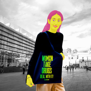 Totebag WOMXN TAKE DRUGS. DEAL WITH IT